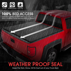 TTC-RU-005 Soft Vinyl Roll-Up Tonneau Cover Compatible with 99-16 F-250 F-350 F-