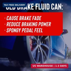 STP Synthetic Brake Fluid, Dot 4 Brake Fluid Protects Brake Systems, ABS, Disc a