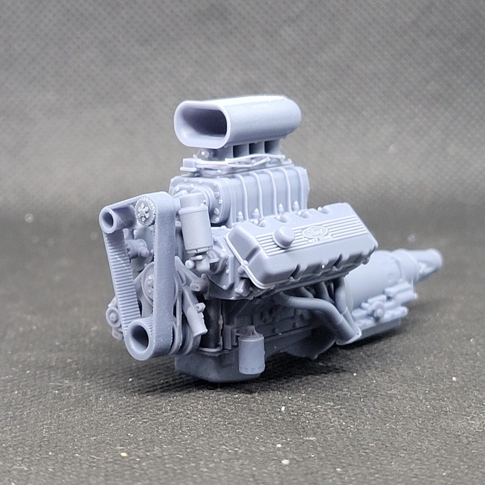 Blown Ford 427 SOHC Hilborn Hat model engine resin 3D printed 1:24-1:8 scale