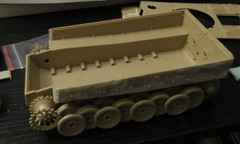 TAMIYA German Tiger I Tank 1/35 Model Kit Mid Production PARTIALLY BUILT READ