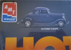 AMT ERTL Hot Rods 3 Model Kit ‘34 Ford Coupe ‘40 Sedan ‘37 Chevy Cabrolet Sealed