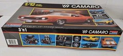 Monogram ’69 Camaro 1:12 Model Car Kit 3 ‘n 1 Stock Strip Street 1988 NEW
