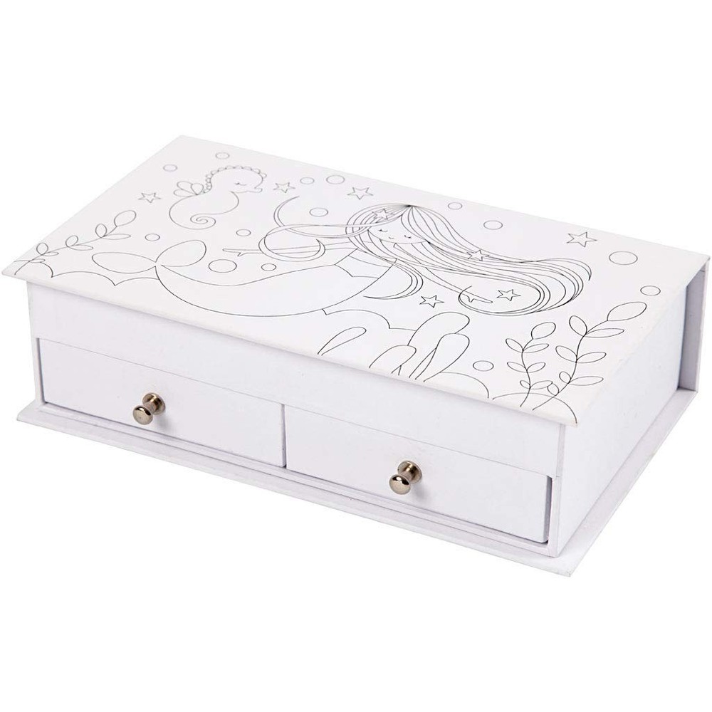Create Crafts 50440 kartonnen sieradendoosje, 18 x 10,5 x 5 cm, wit, 10 stuks