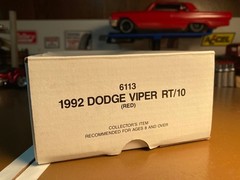 1992 Dodge Viper RT/10, 1/25 Dealer Promo, New in Original Box