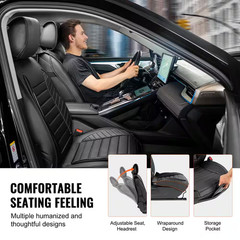 Seat Covers, Universal Car Seat Covers Full Set Seats, Front and Rear Seat, 9Pcs