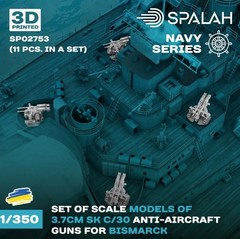 SPALAH 02753 1/350 Set of scale model “Anti-aircraft armament 3.7 cm SK C/30