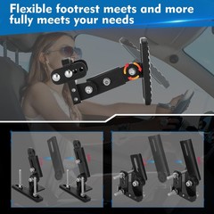 Short Driver Pedal Extenders Brake Accelerator Extensions Anti-Slip Durable Meta