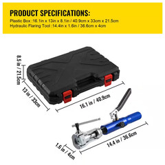 Hydraulic Flaring Tool Kit, 32 PCS 45° Double/Brake Repair Brake Flaring Tools,