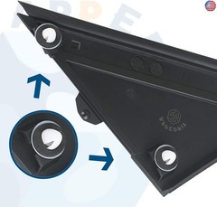 APPERFiT Fiat 500 Door Mirror Flag Cover Molding (Matte Black) Left Driver