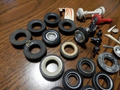 VINTAGE 1960’S ERA LOT OF 24 TIRES JUNKYARD MODEL CAR TIRES VARIOUS SIZES TYPES