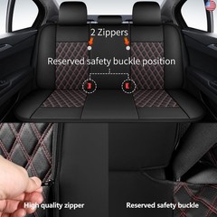 Car Seat Covers Full Set,Breathable and Waterproof Napa Leather Car Seat