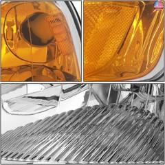 DNA MOTORING Pair Headlight Assembly Compatible With 01-03 Honda Civic
