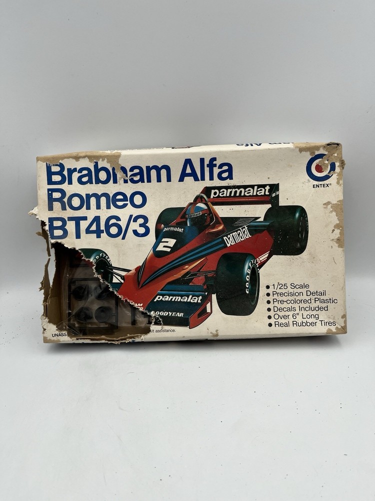 UNBUILT 1:25 ENTEX model F1 race car kit #2 BRABHAM ALFA ROMEO BT46/3 #9505