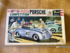 Vintage Revell Motorized Competition Porsche 1/24 Built Model Kit with Box