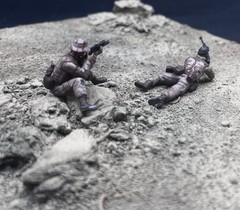 1/35 Scale Military Diorama Base Terrain Display Model Soldiers Figures Diecast