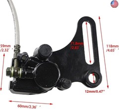 PRO BAT 12mm/0.47″ Rear Disc Hydraulic Brake Assembly Caliper + 190mm/7.48″
