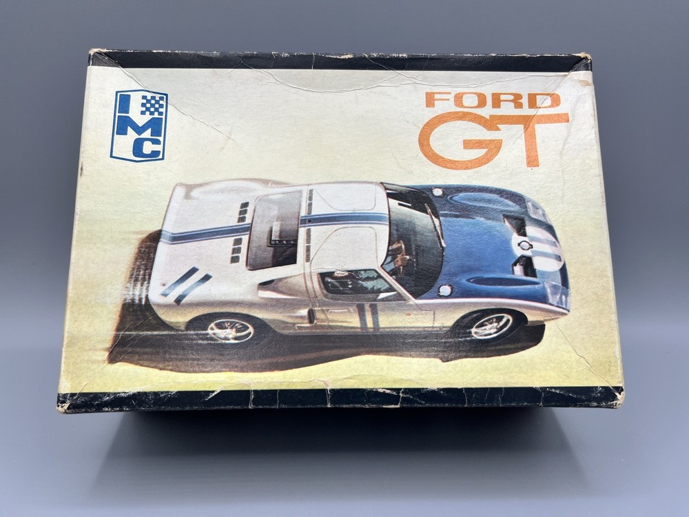 Vintage BOX ONLY IMC Ford GT Racing Model Car Kit ~ See Photos