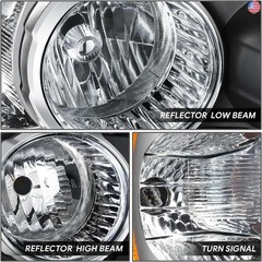 DNA MOTORING Right OE Style Headlight Compatible with 12-16 Chevy Sonic with