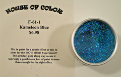 HOUSE OF KOLOR F-61-1 KAMELEON BLUE FINE METAL FLAKE PAINT ADDITIVE 4 MODEL CARS