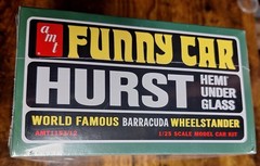 Hurst Hemi Under Glass Barracuda Drag Car – AMT Model Kit 1/25 Sealed Box