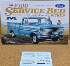 1967 Ford F-100 Pickup DECALS & INSTRUCTIONS 1:25 Moebius NEW Model Kit PARTS