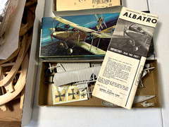 Vintage Lot of Model Kit Airplane Crane Balsa Parts of all kinds Used & Unuse