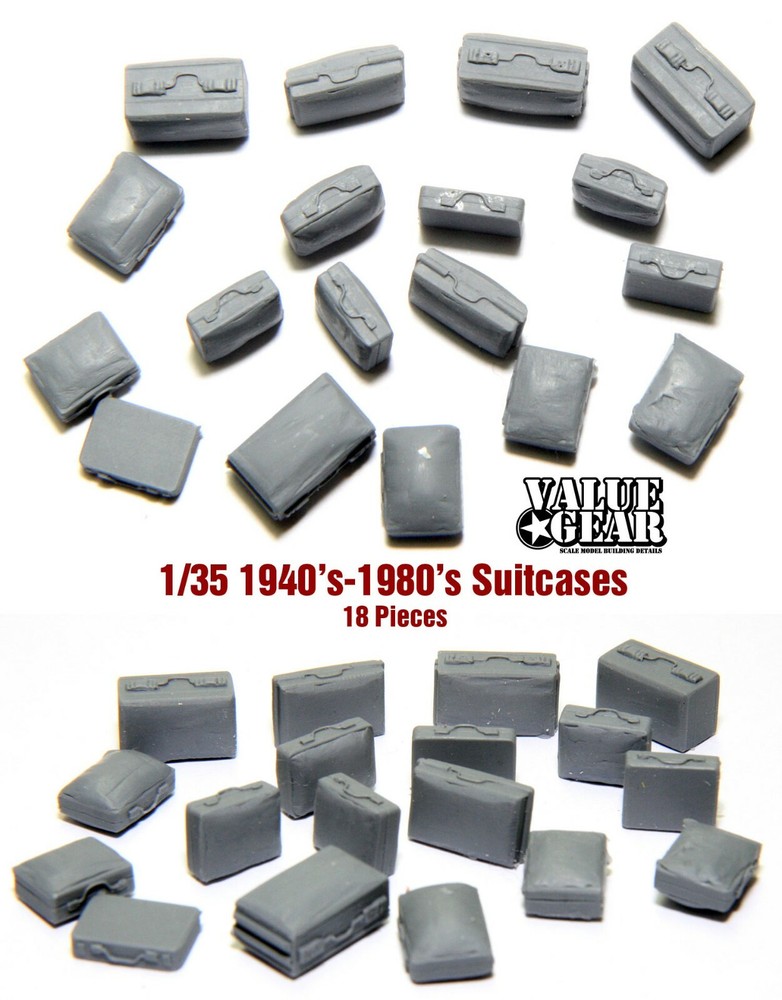 1/35 Suitcases & Brief Case (1940’s-1980’s) – Value Gear Details – Resin Stowage