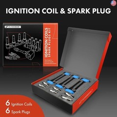 A-Premium Ignition Coil (Blue) with 3-Pins and Iridium Spark Plugs Compatible