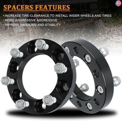 BRTEC 1in 6×5.5 Wheel Spacers, 2pcs 6×139.7 M14x1.5 Studs 108mm Center Bore