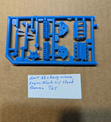 AMT 66 CHEVY NOVA ENGINE BLOCK WITH STAND UNBUILT WITHOUT INSTRUCTIONS! 1/25