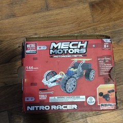 Mech Motors Nitro Racer Motorized Model Kit Racing Car 144 Parts Metal/Plastic