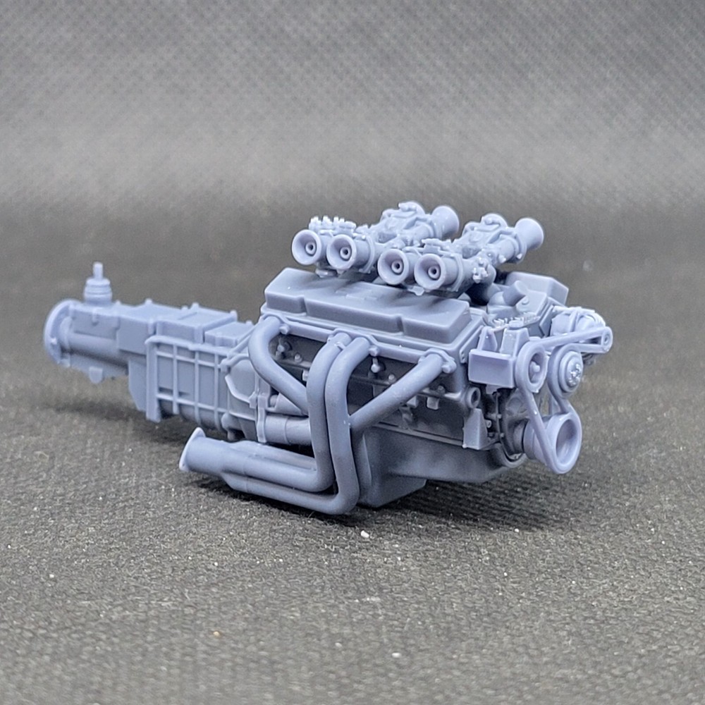 Crossram SBC 350ci model engine resin 3D printed 1:24-1:8 scale