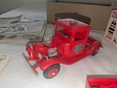 1960s AMT 1934 Ford Pickup Truck 1/25 Trophy Series Kit Built Up AS IS w/ Box