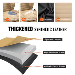 Seat Covers, Universal Car Seat Covers Front Seats, 2 Pcs Faux Leather Seat Cove
