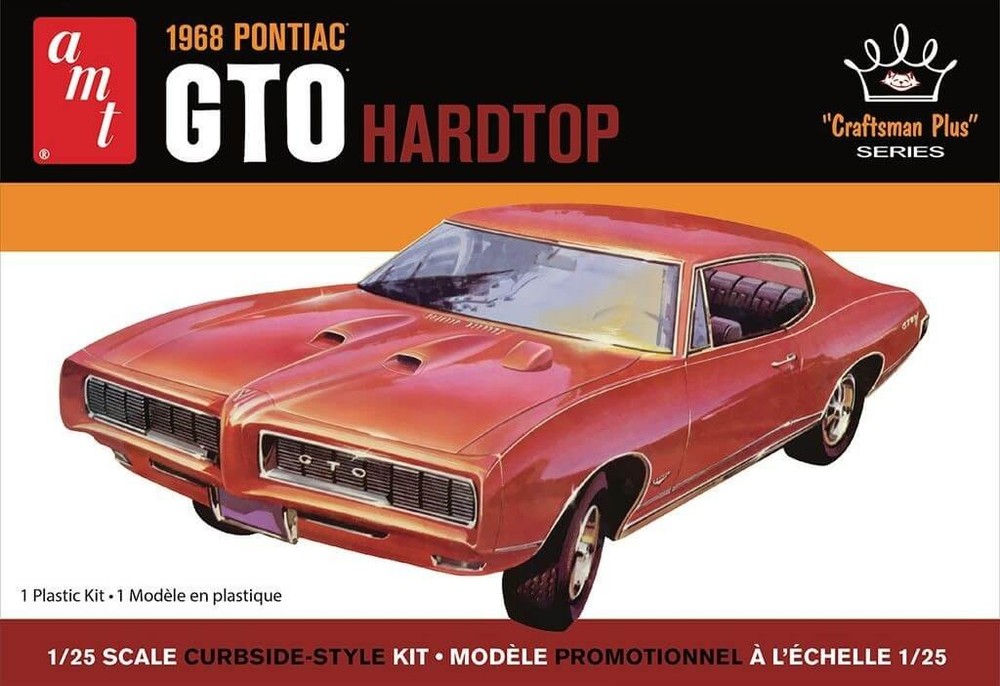 AMT 1/25 1968 Pontiac GTO Hardtop Craftsman Plus Model Kit New Tooling 1411M