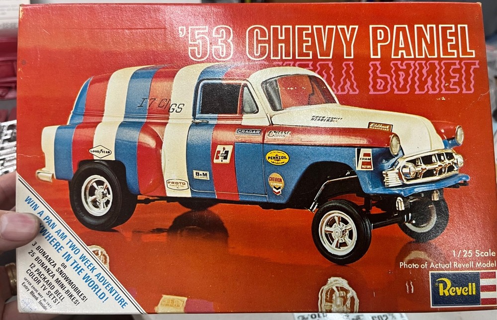 Revell H1219 1953 Chevy Sedan Delivery Gasser Panel 1970 Vintage KIT 1/25 McM