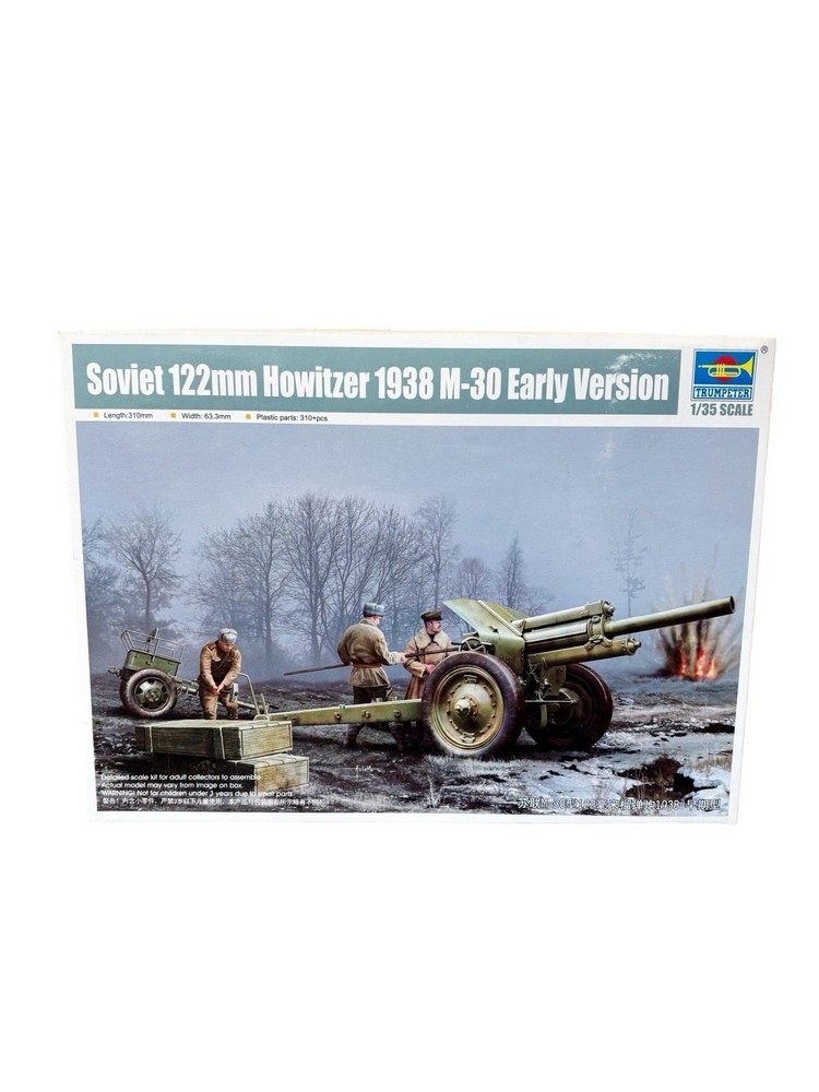 Soviet 122mm Howitzer M30 Trumpeter 1:35 Model Kit 02343 Open Box Sealed Parts