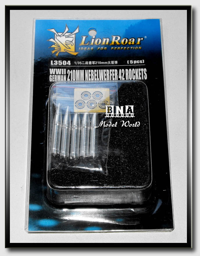 LionRoar 1/35 WWII German 210mm Nebelwerfer 42 Rockets (5pcs) #L3504