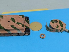 German 3- Tiger Tanks , painted WW2, AFRIKA KORPS, UNKNOWN MAKER, VINTAGE