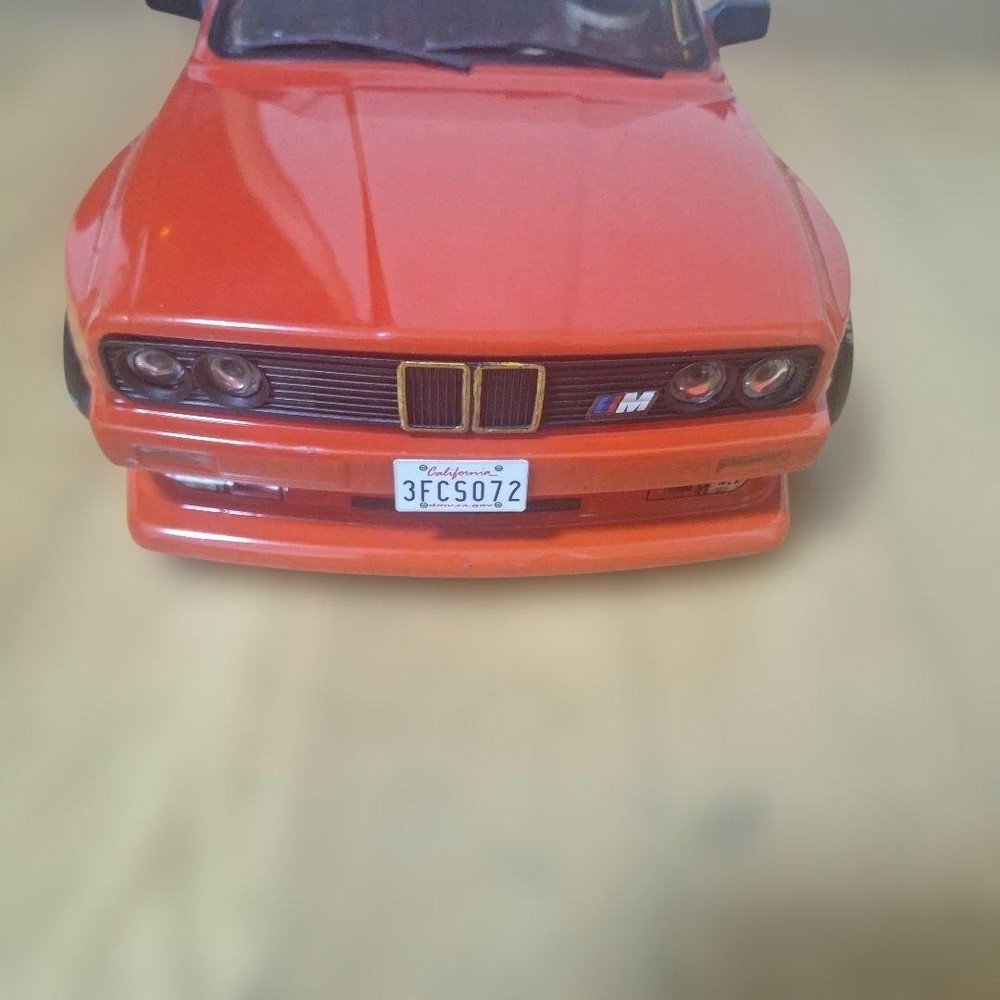 BMW E30 1/10 RC Car Body Shell Marlboro Red LED Headlights