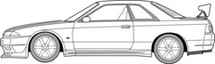 Fujimi 1/24 Wangan Midnight, Nissan Skyline GT-R (R32) Tomoya Plastic Model Kit