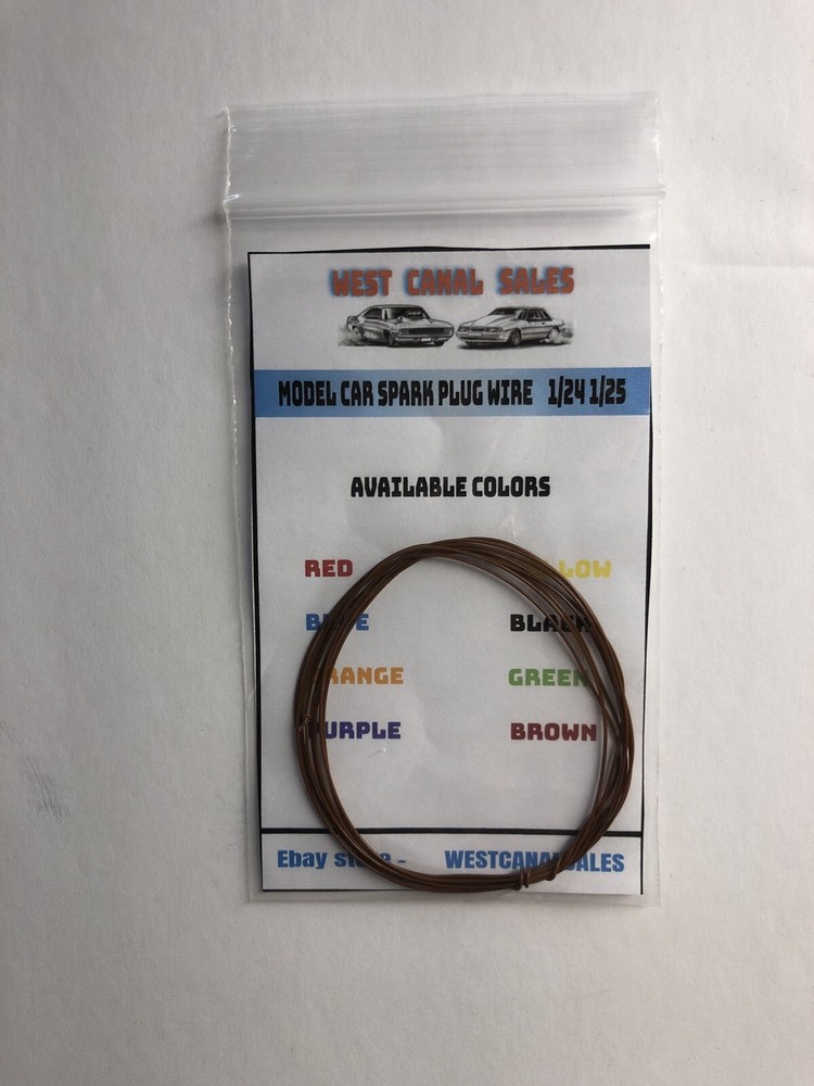 5 Feet Brown Spark Plug Wire For 1/24 1/25 Scale Model Car