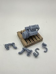 1/16 scale 3-D printed twin turbo supercharged big block engine