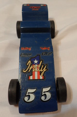 Indy Car 1 Pinewood Derby Car #55 Wood Car