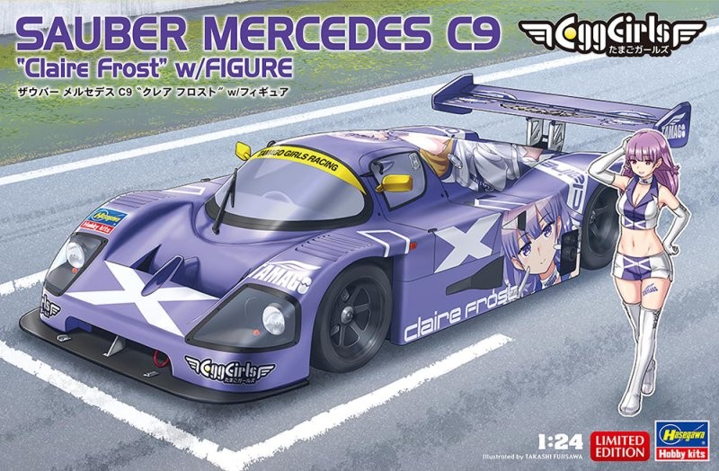 Hasegawa SP582 1/24 Model Car Kit Sauber Mercedes Benz C9 w/Claire Frost Figure