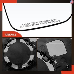 A-Premium Right Passenger Side Non-Heated Mirror Glass with Backing Plate