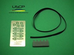 USCP 24A019 1/24 Road car Seatbelts PE set Black Upgrade accessories kit