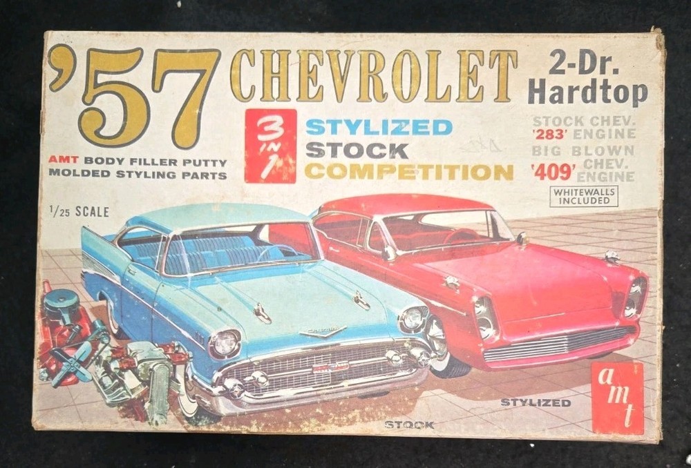 1957 Chevrolet 2 DR Hardtop 3 in 1 T-757-200 Kit Partially Assembled (2@342)