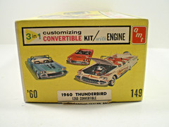 VINTAGE AMT 1960 THUNDERBIRD CONVERTIBLE KIT #1260 REBUILDER OR PARTS *L@@K!