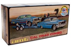 1:25 AMT CAL DRAG COMBO Ford Galaxie Falcon FC Trailer Plastic Model Kit *MISB*